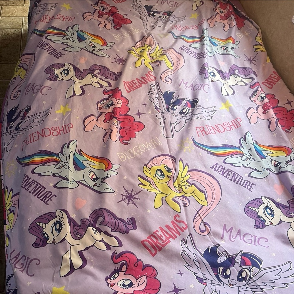 G4 My Little Pony Reversible Children’s Single Size Duvet Cover in Pastel Colors